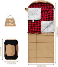 Mcota téli vászon hálózsák flannel béléssel, 240cm X 90 cm, kemping és halászat 5