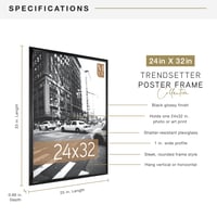Rám na plagát MCS Trendsetter 61x81 cm, lesklá čierna, na výšku aj na šírku — Rám aj obrázok sú pretlačené (stav: viď 2. obrázok) 6