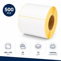 Termokotlačiace prepravné etikety MD Labels, 100x150 mm, trvalé lepidlo - 500 ks/kotúč 3