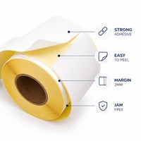 Termokotlačiace prepravné etikety MD Labels, 100x150 mm, trvalé lepidlo - 500 ks/kotúč 4