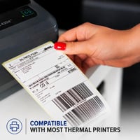 Termokotlačiace prepravné etikety MD Labels, 100x150 mm, trvalé lepidlo - 500 ks/kotúč 5