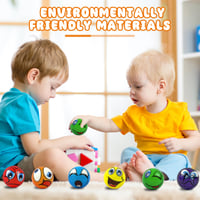 Meanju sada 12 antistresových loptičiek, penové antistresové loptičky s vtipnými tvárami, futbalové loptičky, loptičky na odbúranie hnevu pre deti aj dospelých, squishy hračka 3