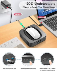 Meatanty Egér Mozgató Mechanikus Jiggler ON/OFF Gomb Alvás Mód Megelőzés 7
