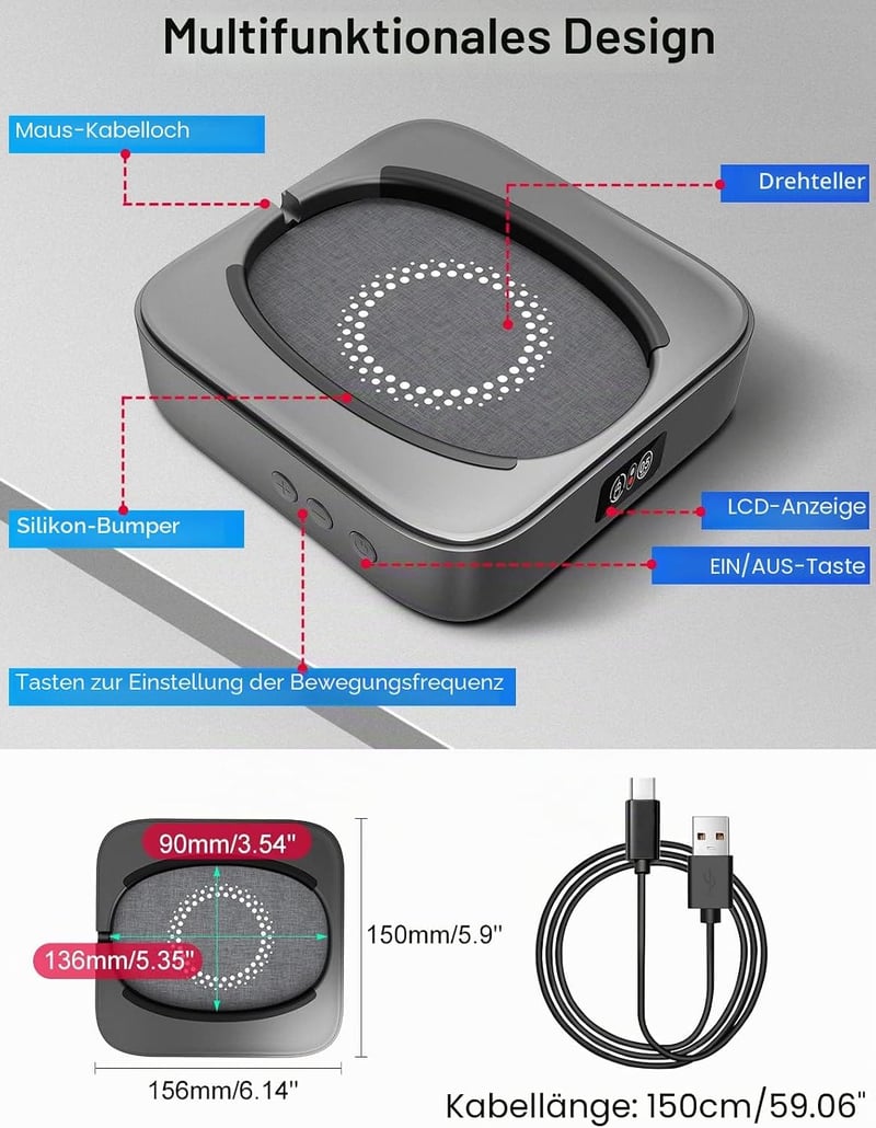 Meatanty Egér Mozgató USB - Automatikus Egermotor LED Kijelzővel