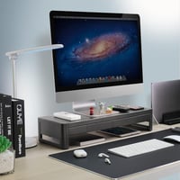 meatanty Monitor Stand 3 az 1-ben USB portokkal, vezeték nélküli töltővel és fiókokkal 8