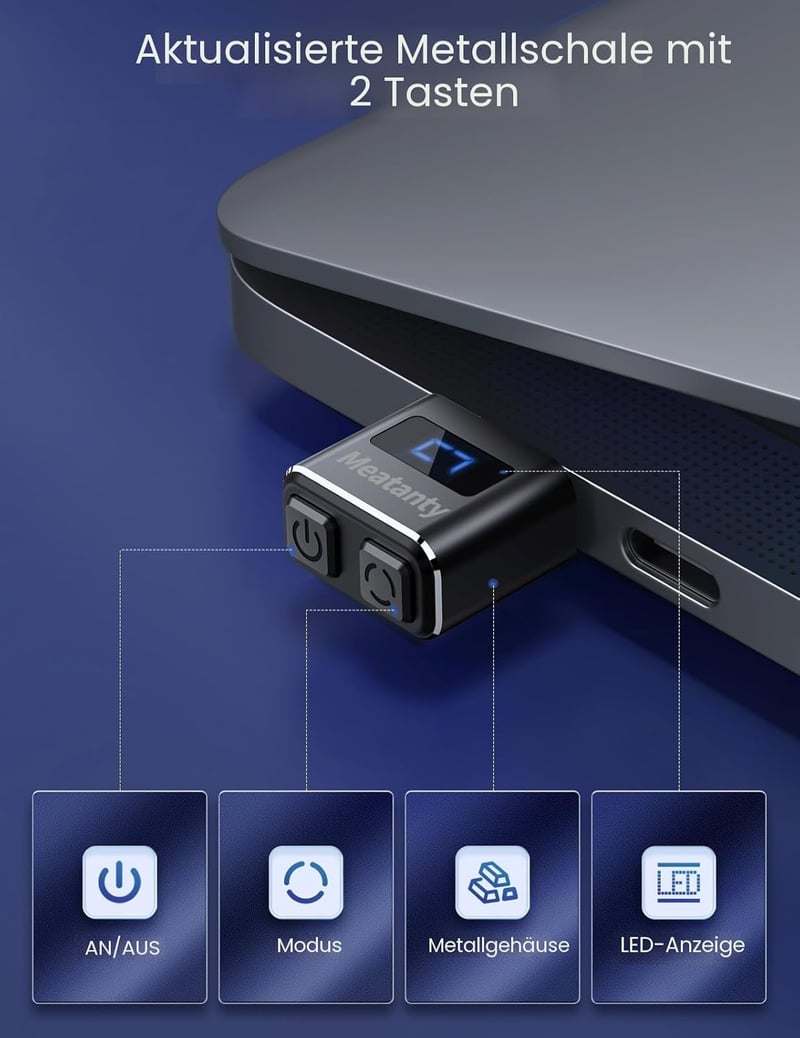 meatanty USB Egérmozgató 3 Mód Digitális Kijelzővel és Védőtokkal