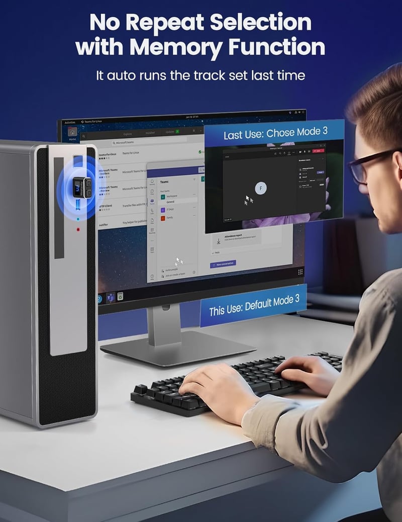 meatanty USB Egérmozgató 3 Mód Digitális Kijelzővel és Védőtokkal