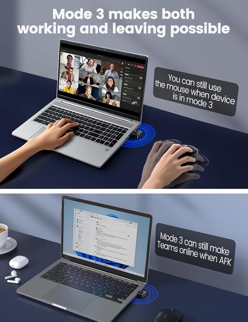 meatanty USB Egérmozgató 3 Mód Digitális Kijelzővel és Védőtokkal