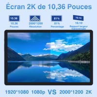 Tablet MEBERRY 10,36", Android 13, 2K displej, 16 GB RAM + 256 GB ROM, osemjadrový procesor 2,0 GHz, 5G WiFi, 13 MP fotoaparát, 8600 mAh, certifikácia GMS, modrý 4