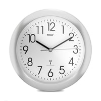 Rádiom riadené nástenné hodiny Mebus 52451 – strieborné, farebné, priemer 25 cm 1