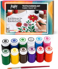 MEBY textilfesték készlet ecsettel, 12 szín × 25 ml 7