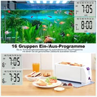 MECHEER 24 órás digitális időzítő aljzat, 16 program, LCD kijelző, heti időzítő kapcsoló 3