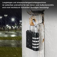MECHEER 4 számjegyes kombinációs lakat 2 db, időjárásálló poggyászzár szekrényhez, ajtóhoz, számkódos zár 4