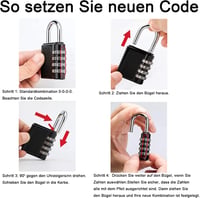 MECHEER 4 számjegyes kombinációs lakat 2 db, időjárásálló poggyászzár szekrényhez, ajtóhoz, számkódos zár 5
