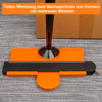 MECHEER Kontúrmérő Eszköz 25 cm Zárható - Profilmásoló Sablon Laminált Padlóhoz, Szőnyeghez, Fához - Asztalos Jelölő Szerszám Férfiaknak 5
