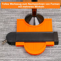 MECHEER Kontúrmérő Készlet Zárral 25+12 cm - Profilmásoló Sablon Laminált Padlóhoz, Szőnyeghez, Fához - Asztalos Jelölő Eszköz Férfiaknak 5