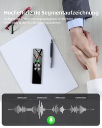 Digitálny diktafón MECHEN 128 GB, nahrávanie jedným dotykom, prenosný hlasový záznamník 6