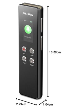 Digitálny diktafón MECHEN 128 GB, nahrávanie jedným dotykom, prenosný hlasový záznamník 8