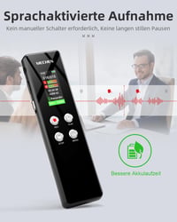 Digitálny diktafón MECHEN 128 GB, nahrávanie jedným dotykom, prenosný hlasový záznamník 5