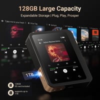 HiFi MP3 prehrávač MECHEN M33 128 GB, Bluetooth 5.3 – prenosný prehrávač hudby bez straty kvality DSD, 2,8" displej, prehrávač digitálneho zvuku s vysokým rozlíšením, podpora kariet do 1 TB 5