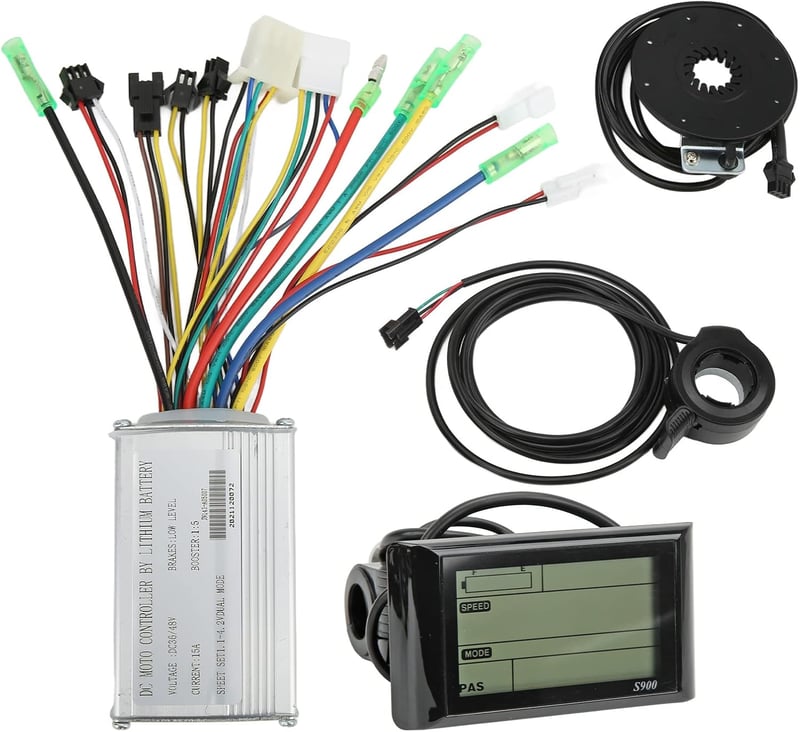 MechKit brushless motorvezérlő készlet e-kerékpárhoz - 36V/48V, 250W/350W, S900 LCD