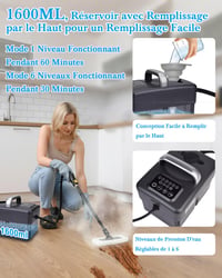 mecmic Hordozható Gőztisztító 2500W 120°C Gyors Felmelegítés 1.6L Tartály 4