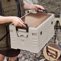 MECOLOR 35L összecsukható tárolódoboz fedéllel, halmozható autó rendszereződoboz kempinghez - Box-S 4