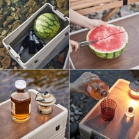 MECOLOR 35L összecsukható tárolódoboz fedéllel, halmozható autó rendszereződoboz kempinghez - Box-S 6