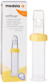 Medela SoftCup Silikónový Pohárik na Kŕmenie - Ergonomický Dizajn pre Bábätká s Problémami s Prisatím, Bez BPA, Prenosný, 60g 1
