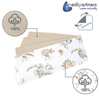 Medi Partners Babydecke mekana dječja dekica za novorođenčad 75x100 cm, 100% pamuk, safari siva waffle uzorak, za krevetić i kolica 3