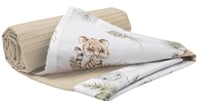 Medi Partners Babydecke mekana dječja dekica za novorođenčad 75x100 cm, 100% pamuk, safari siva waffle uzorak, za krevetić i kolica 1