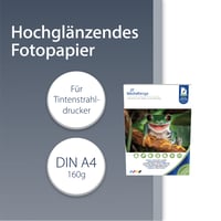 Lesklý fotopapier MediaRange MRINK108, A4, 160 g/m², atramentový – 50 listov 2