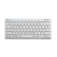 Káblová kompaktná klávesnica MediaRange, 78 ultratenkých kláves, nemecké rozloženie QWERTZ, USB 2.0 Plug & Play, biela, vodoodolná 1