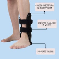 Medicalab ARGOS Állítható Bokavédő Stabilizátor Memóriahabbal Jobb Fekete 2