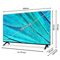 Inteligentný 4K QLED televízor MEDION MD 843601, 108 cm (43 palcov), Dolby Vision HDR, Dolby Atmos, Bluetooth, Prime Video, Disney+, DAZN, HbbTV, PVR, VIDAA 5