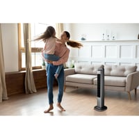 Ventilator tip turn MEDION P15 TF cu telecomandă, 5 trepte de viteză, mod silențios de noapte, 45 W, oscilație 80°, afișaj LED, MD10809, antracit 7