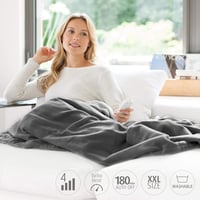 Pătură electrică Medisana HB 675 XXL, lavabilă, 4 trepte de temperatură - 200x150 cm - gri/gri închis 3