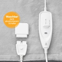 Pătură electrică Medisana HB 675 XXL, lavabilă, 4 trepte de temperatură - 200x150 cm - gri/gri închis 5