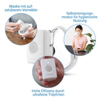 Inhalator portabil cu acumulator Medisana IN 700, nebulizator wireless cu tehnologie mesh pentru copii și adulți, pentru astm și răceală 4