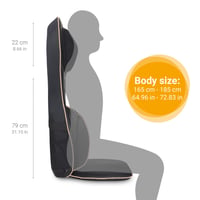Masážna podložka na chrbát a krk Medisana MC 825 Shiatsu, s funkciou vyhrievania, funkciou červeného svetla, 3 stupňami intenzity a diaľkovým ovládaním, čierna 2