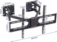 Medla Sarok TV Fali Tartó - Forgatható és Dönthető Konzol 32-65" LED LCD Plazma TV-hez, 45 kg Teherbírás, VESA 600x400 8