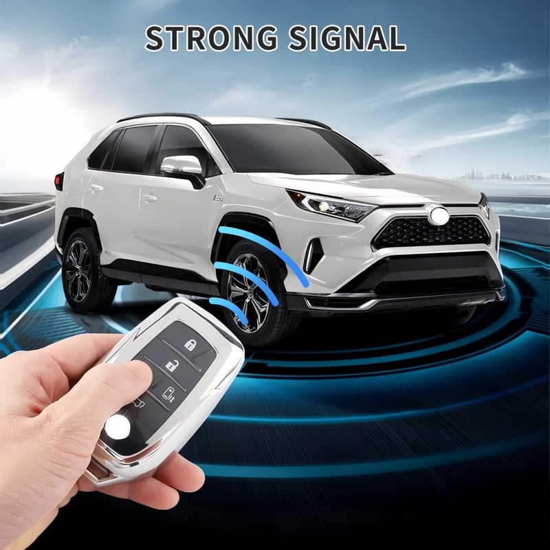 MEDZUK Kulcstok Toyota CHR 2024-2026 Modellekhez - Piros TPU Autókulcs Védőtok Teljes Védelemmel, Erős Jelátadással, Kulcstartóval
