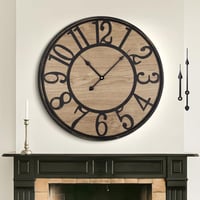 Mee 2ou Extra Nagy Fali Óra 80 cm - Antik Bronz Fém Vintage Falióra Arab Számokkal, Csendes Működés, Nappali, Konyha, Iroda Dekoráció 1