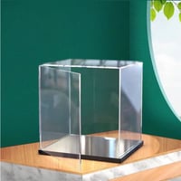 Vitrină din acril transparent MEEC cu fundal alb, montabilă pe tejghea, pentru figurine de acțiune, 55 x 45 x 40 cm 3