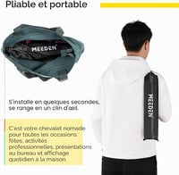 Set 6 șevalete metalice de expoziție MEEDEN, 63 inch, pliabile, cu geantă de transport, pentru pânze, panouri de nuntă, prezentări și afișe 5