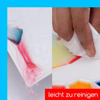 MEEDEN Kerámia Festőpaletta Vízfestékhez és Gouache Festéshez 6