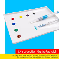 MEEDEN Kerámia Festőpaletta Vízfestékhez és Gouache Festéshez 4