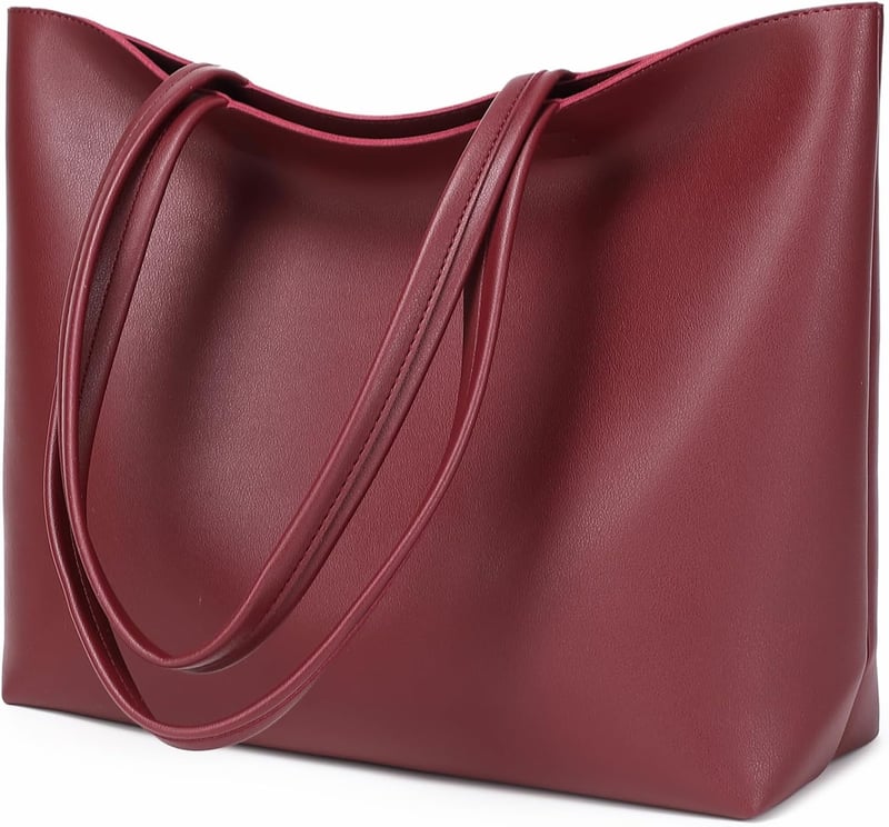 MEEGIRL női táska PU bőr shopper cipzárral és belső zsebbel munka iskolához