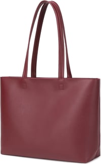 MEEGIRL női táska PU bőr shopper cipzárral és belső zsebbel munka iskolához 6