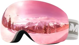 Meeloog keret nélküli sí és snowboard símaszk OTG szemüveg alá páramentesítő UV400 védelemmel férfiaknak és nőknek